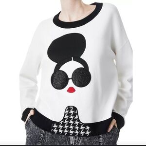 Alice and Olivia Gleeson Appliqué Sweater